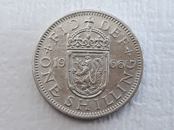 Egyesült Királyság 1 Shilling 1966 érme - Brit 1 Shilling 1966 Skót címer II. Erzsébet királynő