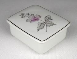 1J904 old porcelain bonbonier from Hölváza with floral decoration