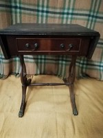Biedermeier table with lute legs, sewing table