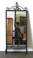 1L036 Régi díszes kovácsoltvas tükör 113 x 45 cm