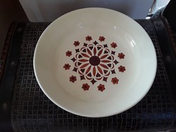 3623 - Régi gránit kézzel festett fajansz tányér