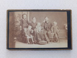 Antik családi fotó Skopáll József özvegye fotográfus M.Ovárott régi műtermi fénykép