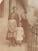 Régi fotó csoportkép vintage fénykép hölgyek gyerekek
