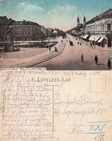 Szabadka Deék utca és Szent István tér 1915        .Posta van !