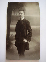 Antik férfi fotó 1907 Liederhoffer fotográfus régi műtermi fénykép