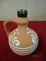 Hungarian ceramic rattle jug, hand painted. He has! Jokai.