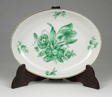 1L054 Zöld virágmintás Herendi porcelán hamutál
