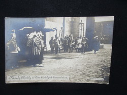 Coronation buda 1916 last Hungarian king iv. Queen Károly zita contemporary photo photo sheet holy crown