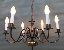 Flemish copper chandelier with 6 arms l