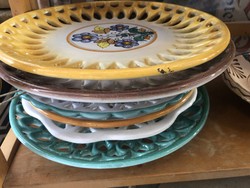 7 pieces of Haban style openwork ceramic plates, wall bowls.