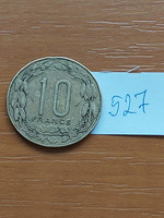 KÖZÉP AFRIKAI ÁLLAMOK 10 FRANK FRANCS 1976 (c+d) DELFIN, Alumínium-bronz  #527