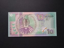 Suriname 10 Dollar 2000 Unc