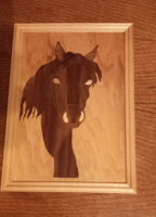 Inlaid A4 wall picture (horse head 2)
