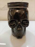 Halloween black glass skull, skull