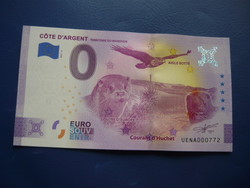 France 0 euro 2021 otter eagle mink! Rare commemorative paper money! Unc