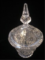 Polished crystal bonboniker or jewelry holder flawless 19-cm