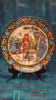 Artúr király mondakörös tányér, lovagos dísztányér (M3058)