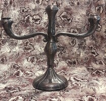 Antique silver-plated candle holder (l3085)