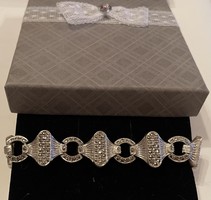 Silver bracelet with marcasite