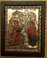 Icon with silver plate 23x18 cm