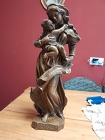 Mária kisdeddel nagy gipsz szobor
