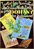 1950 Unknown Hungarian graphic designer: tobacco advertising poster design!