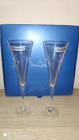 Pair of Villeroy & Boch allegorie champagne glasses