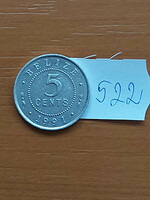 Belize 5 cents 1991 alu. II. Elizabeth #522