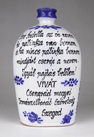 1L135 flawless ceramic bottle with Szeged inscription 17.5 Cm