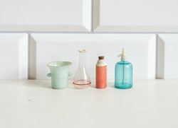 Retro babaházi műanyag  dekorációk - bababútor kiegészítők, konyha