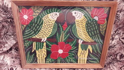 Papagáj madaras patchwork kép (L3129)