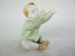 Retro ... Zsolnay porcelain figurine of a child asking for a nap