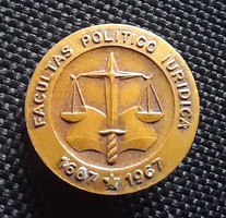 Paraguay facult politico iuridica 1667-1967 20mm. Badge, badge. There is mail!!!