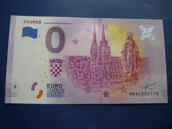 Croatia 0 euro 2019 Zagreb! Rare commemorative paper money! Ouch!