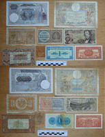 Régi Európai vegyes bankjegyek 9 fajta 1918-1967 vegyes tartásban