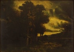 1L157 XX. századi festő : Erdő széle naplementében