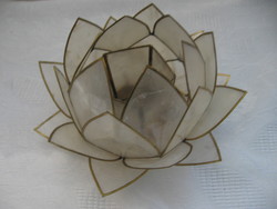 Lapiz shell lotus candle holder for Zen meditation