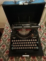 Antik Continental írógép, dobozával