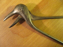 Antik ezüstözött mandula/mogyoró-törő eszköz