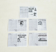 Mini újságok, újságpapírok - babaházi kiegészítő, bababútor, miniatűr