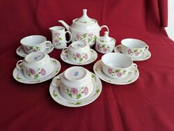 6 Personal lowland porcelain tea set cup jug, sugar bowl, cream nostalgia heirloom