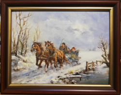 K. Wieser horse-drawn sleigh ride