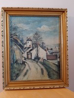 Paul Cézanne: Gachet doktor háza Auversben (1873), reprodukció