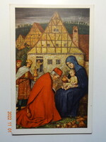 Régi festmény képeslap -  Matthias Schiestl: a háromkirályok imádása