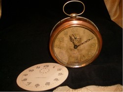 U9 Antik bronz tam-tam 3 hangzású csörgő óra ritkaság hosszú harang szerű csörgéssel