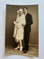 Old wedding photo liener béla photographer Debrecen photograph bride groom