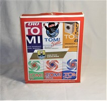 Retro reklám 6 mini doboz TOMI mosószer eredeti bontatlan dobozban