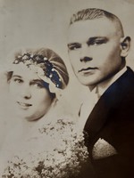 Old wedding photo vintage photo bride groom