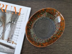 Mid-century modern ceramic bowl with exciting textures