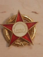 1970. 'Excellent worker of domestic trade' gilded enamel medal